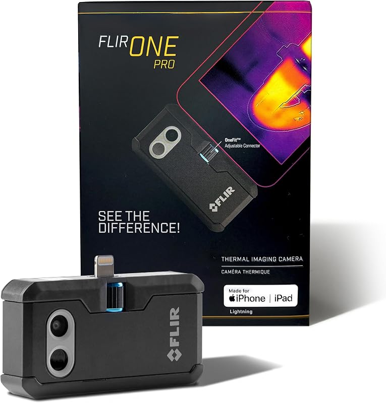 TOPDON TC002 Thermal Camera for iOS (iPhone & iPad), 512 x 384 Super Resolution, 256 x 192 IR High Resolution, Thermal Imager, Thermal Imaging Camera, -4°F\~1022°F Temp Range, Support Video Recording