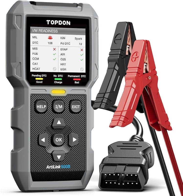 TOPDON AL400 OBD2 Scanner, Full OBDII Code Reader, Check Engine Light Scan Tool, Car Scanner with DTC Lookup, Clear Codes, Freeze Frame, One-Click I/M, Diagnostic Scanner for DIYers, Lifetime Update