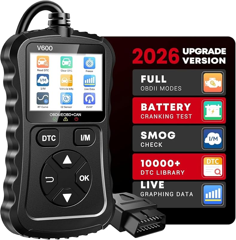 TOPDON AD500 OBD2 Scanner Car Code Reader Scan Tool, Engine ABS SRS Transmission Diagnostics Tool, Oil/Throttle/SAS/TPMS/BMS/EPB Reset Car Scanner, Free Upgrade for DIY