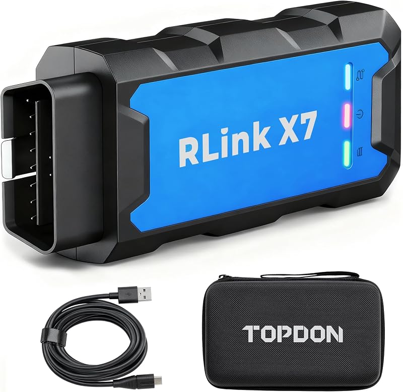 TOPDON RLink J2534 OEM Reprogramming and Diagnostic Tool, Enhanced J2534 VCI, J2534-Pass-Thru for J2534/D-PDU/CAN-FD/DoIP, Supports 18+ Vehicle Brands, No OE Software Provided
