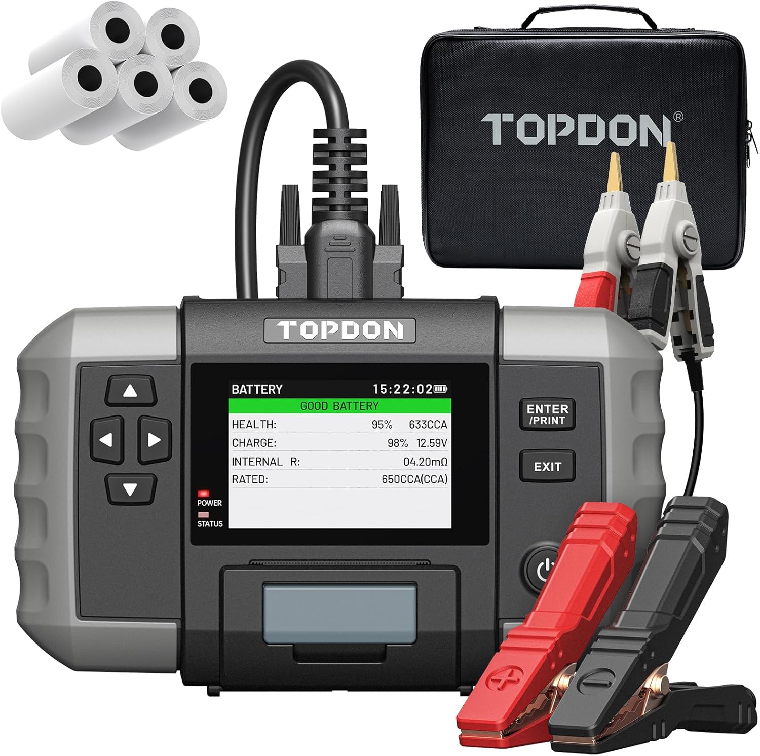 TOPDON BT600 Plus 6V/12V/24V Battery & Alternator Tester